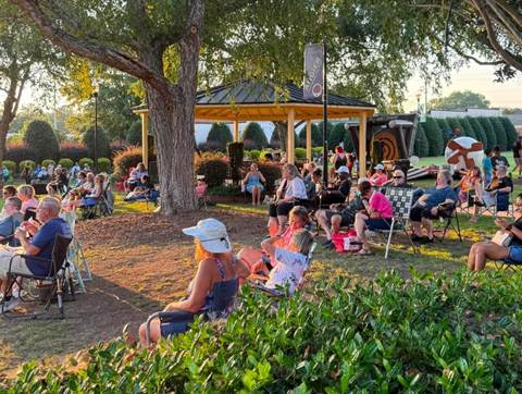 People enjoying outdoor festival in Angier, NC